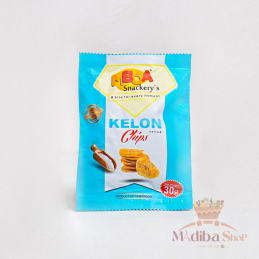 slightly salted unripe plantain chips (Kelon chips)